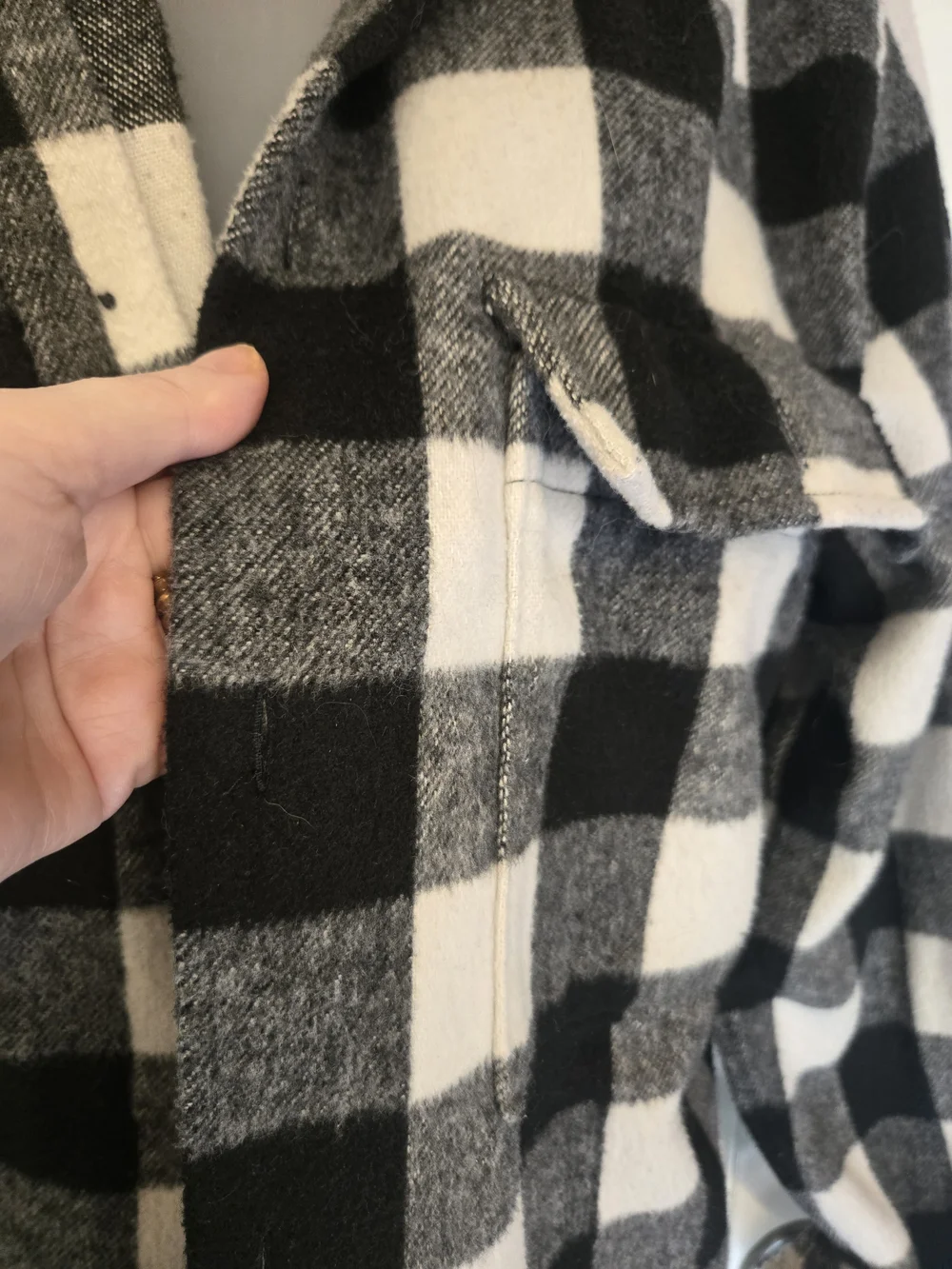GAP Wool Plaid Shacket M - Picture 3 of 9